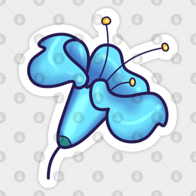 Blue blossom sticker Sticker by 2dsandy